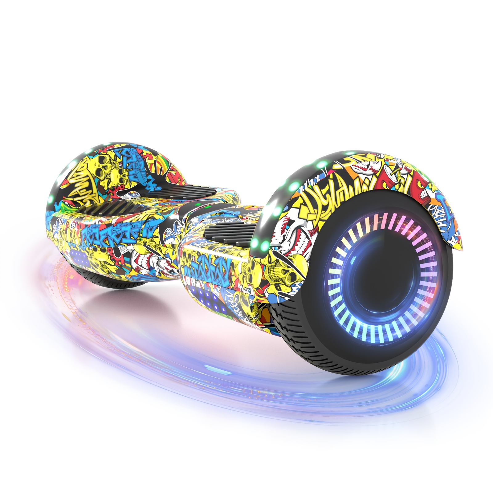 300W 7.5MPH Hoverboard for Kids, 7.5 Mile Range, 3H Charge, 6.5" Wheels, Bluetooth & Corlorful LED Lights, Ideal Gifts for Kids Boys & Girls, Available In Multiple Colors for Children, with Illuminated Wheels, Suitable for Outdoor, Practice Balance - Image 13