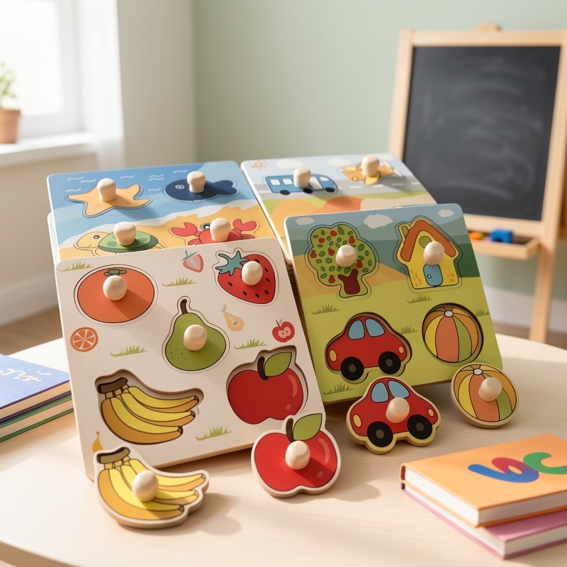 Kids Identification Boards Random Pattern - 3D Wooden Puzzle for Early Learning, Handheld Jigsaw, Ideal Holiday Gift for Little Ones & Party Game Activity, Educational Toy| Game| Content - Image 7