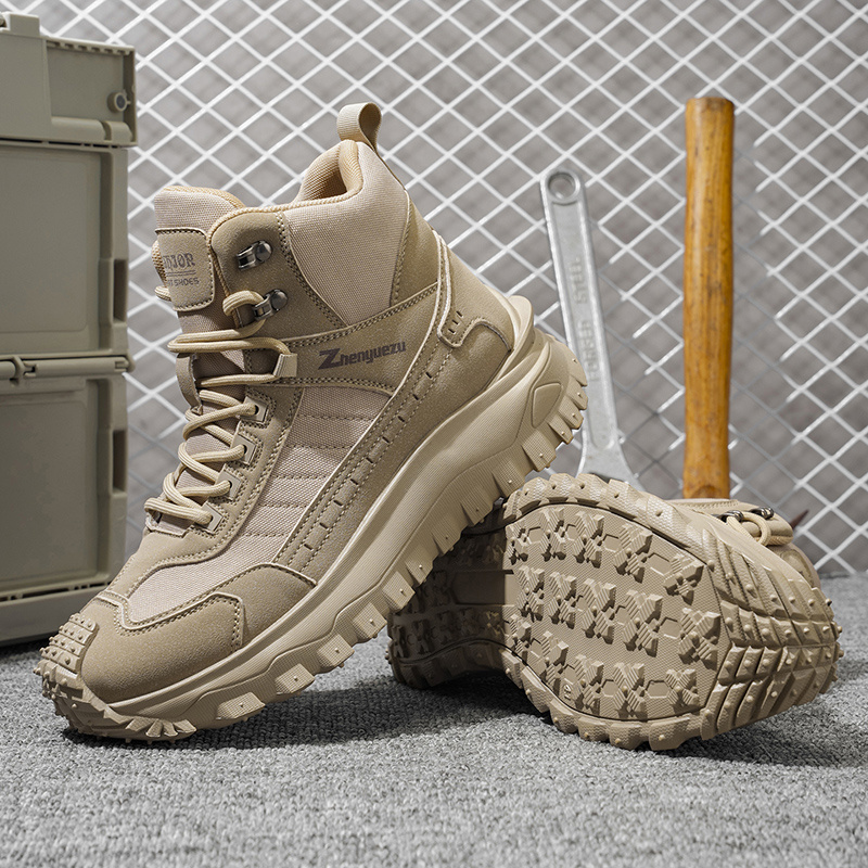 Autumn New High-Top Large-Size Hiking Boots, Comfortable Thick-Soled Lightweight Casual Walking Shoes, Suitable for All-Season Daily Outdoor Sports, Walking, Travel, Hiking, and Camping Gear - Image 6