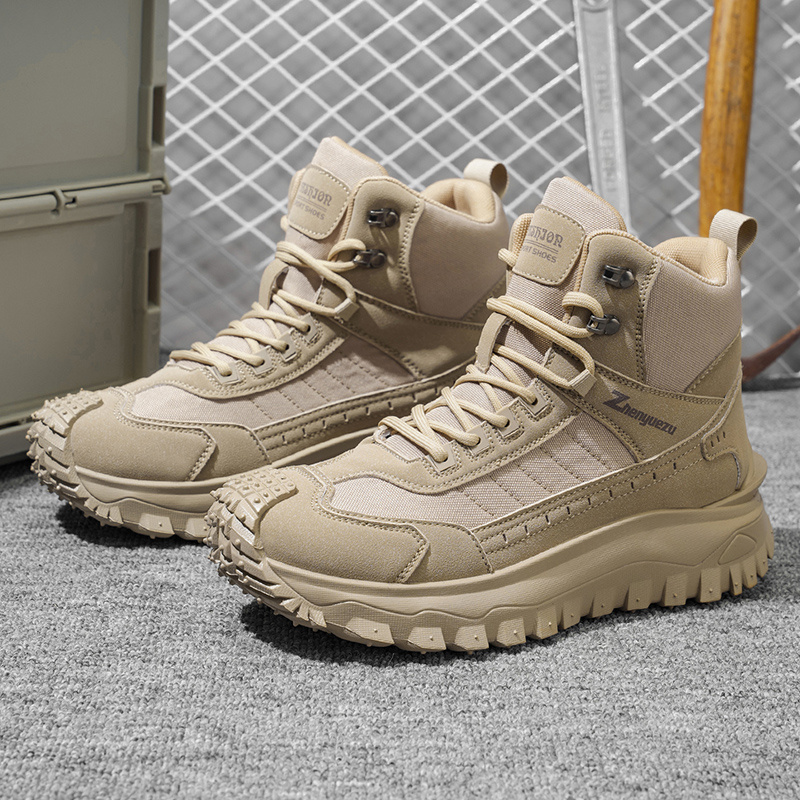 Autumn New High-Top Large-Size Hiking Boots, Comfortable Thick-Soled Lightweight Casual Walking Shoes, Suitable for All-Season Daily Outdoor Sports, Walking, Travel, Hiking, and Camping Gear - Image 8