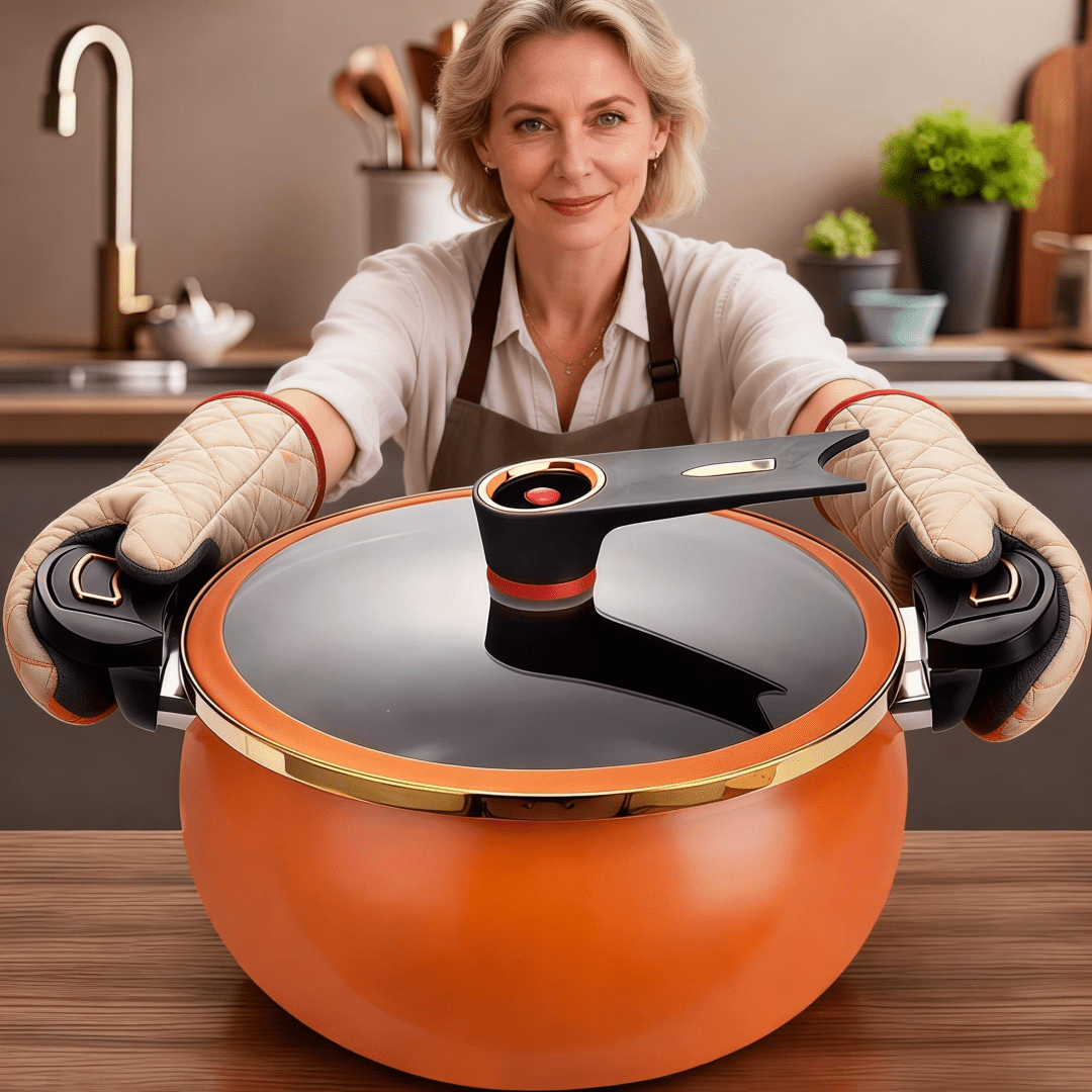 2.19 Gallon Large-Capacity Soup Pot with Twist-Lock Handle | Non-Stick, Multi-Function Cooking Pot, Compatible with Gas Stove, Open Fire, and Induction Cooker, Universal Stew Pot for Homes, Restaurants, Hotels, Fast , Easy Assembly - Image 6