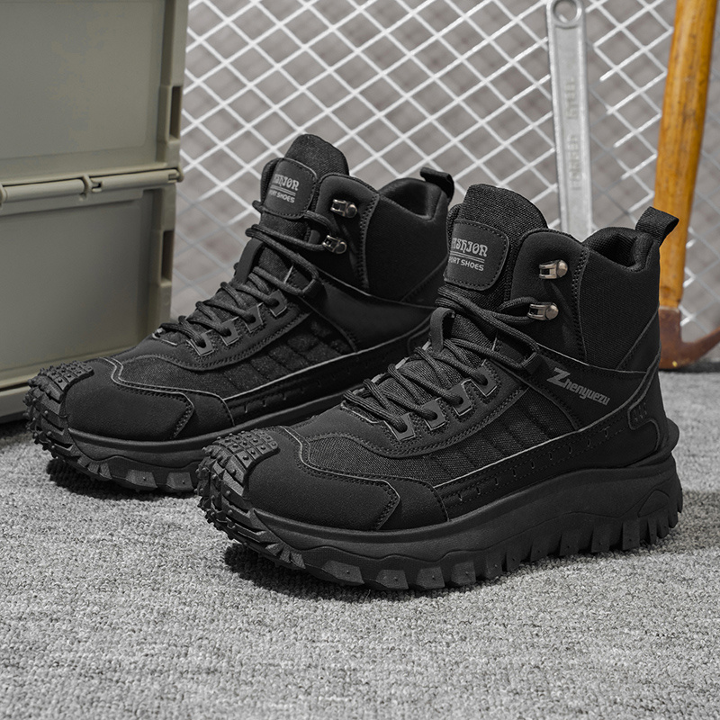 Autumn New High-Top Large-Size Hiking Boots, Comfortable Thick-Soled Lightweight Casual Walking Shoes, Suitable for All-Season Daily Outdoor Sports, Walking, Travel, Hiking, and Camping Gear - Image 9