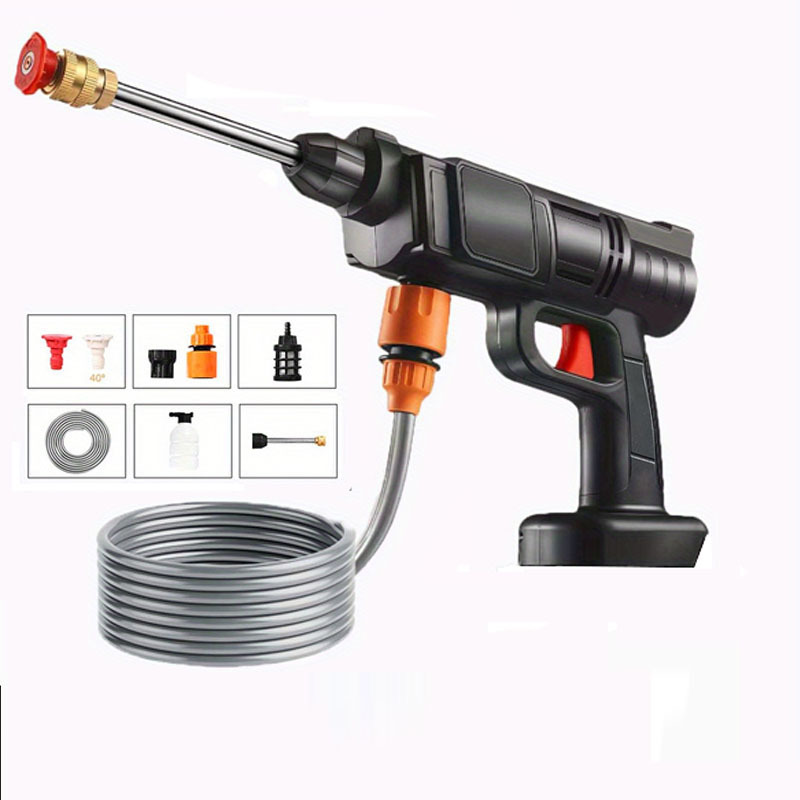 Cleaning Tools Car Wash Supplies Set 300W 30Bar High Pressure Washer Water Gun, High Pressure Cleaning Machine 196.85inch Hose, with Foam Sprayer, Multifunctional Nozzle - Image 3