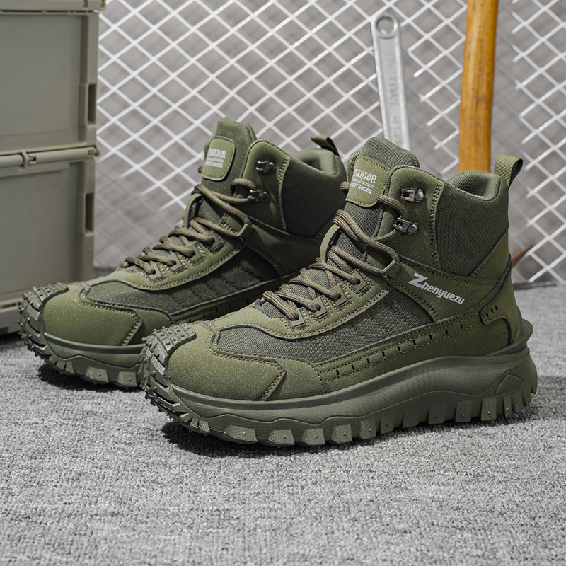 Autumn New High-Top Large-Size Hiking Boots, Comfortable Thick-Soled Lightweight Casual Walking Shoes, Suitable for All-Season Daily Outdoor Sports, Walking, Travel, Hiking, and Camping Gear - Image 4