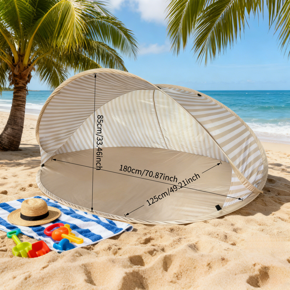 2-Second Quick-Open 2-Person Beach Tent! No Need to Set Up a Beach Tent, Portable Quick-Open Sunshade, Easy-To-Use Outdoor Canopy Suitable for Beach, Picnics, Parks, Camping, And Family Leisure - Image 2